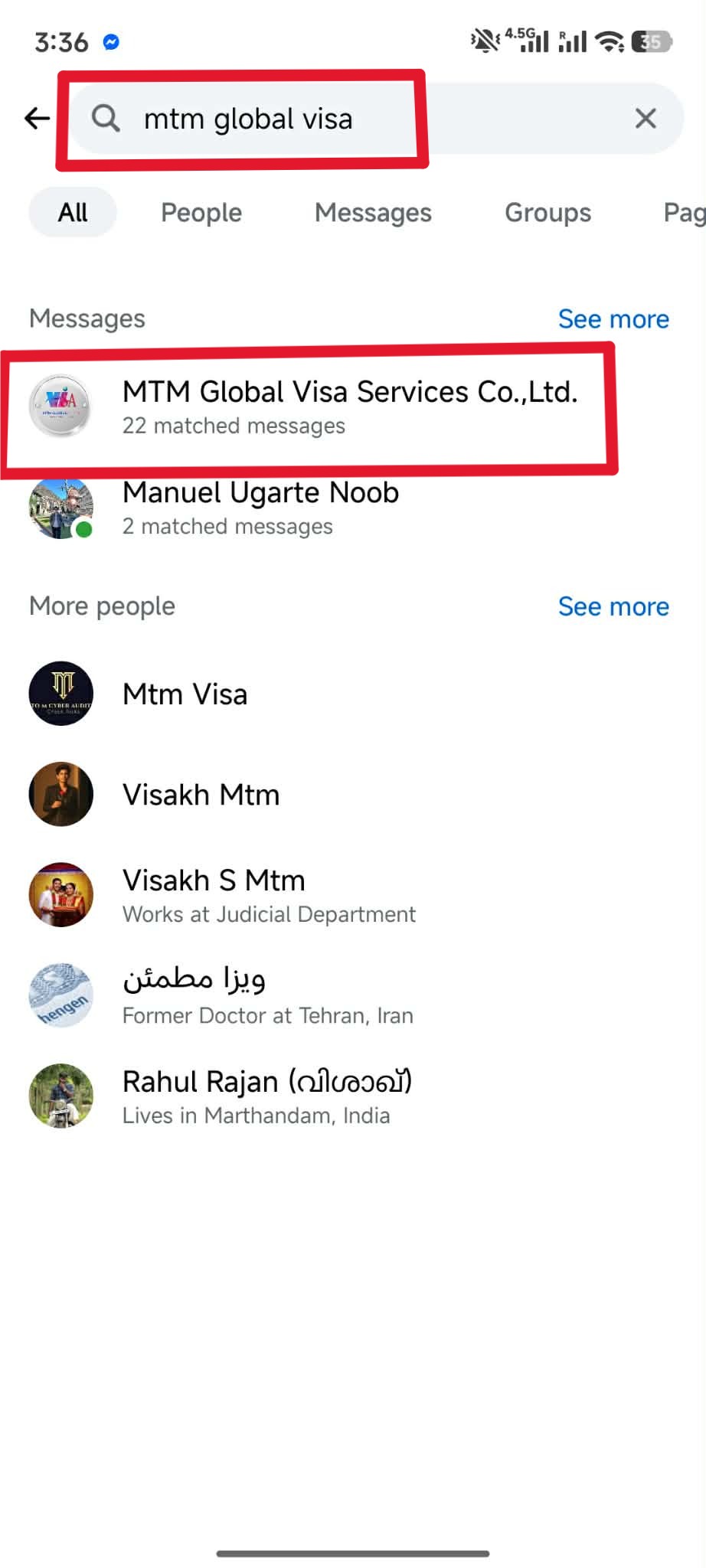 Messenger chat bot